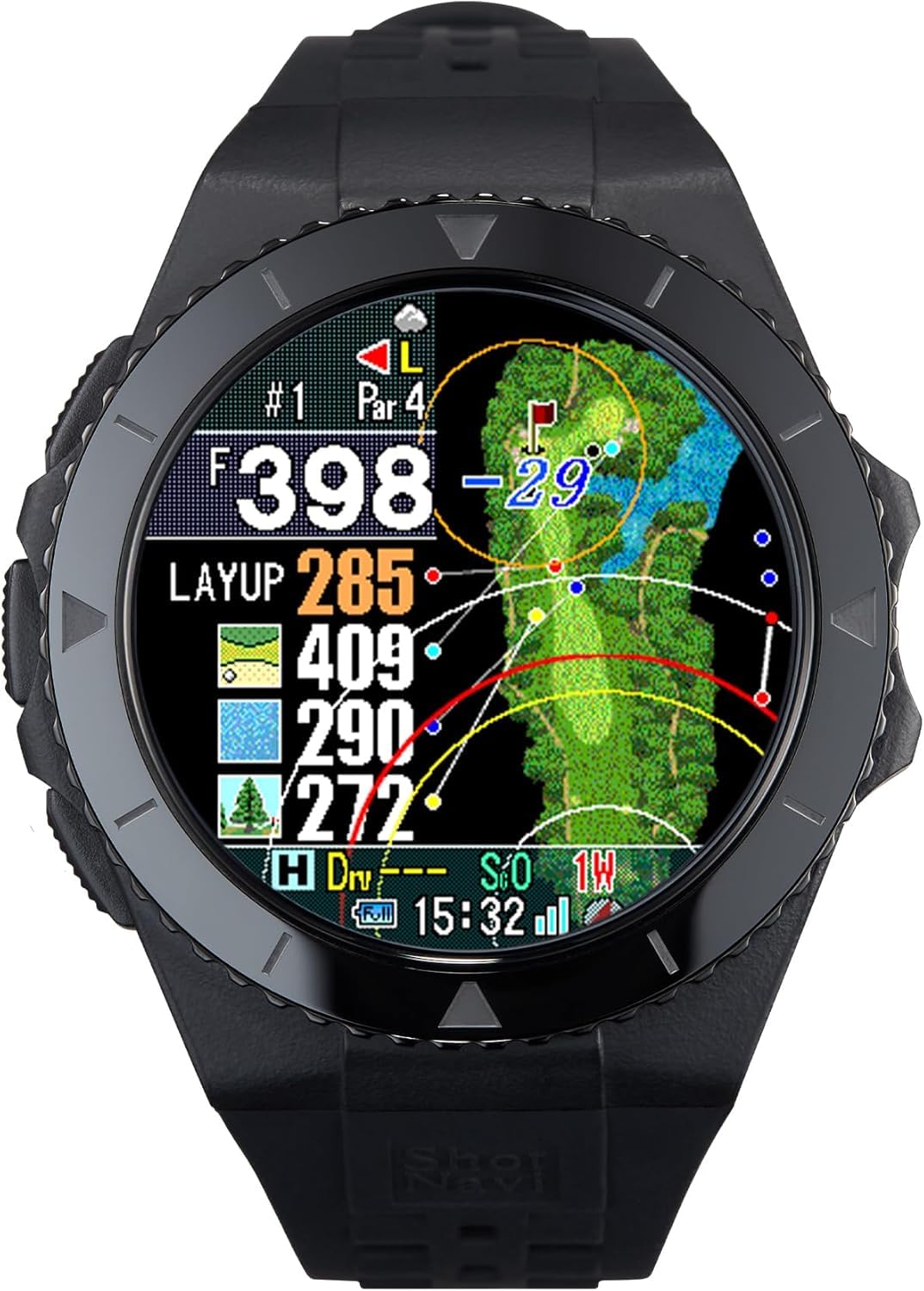 GPSゴルフナビウォッチ ブラック ShotNavi 距離計 ショットナビ インフィニティタッチ ブラック